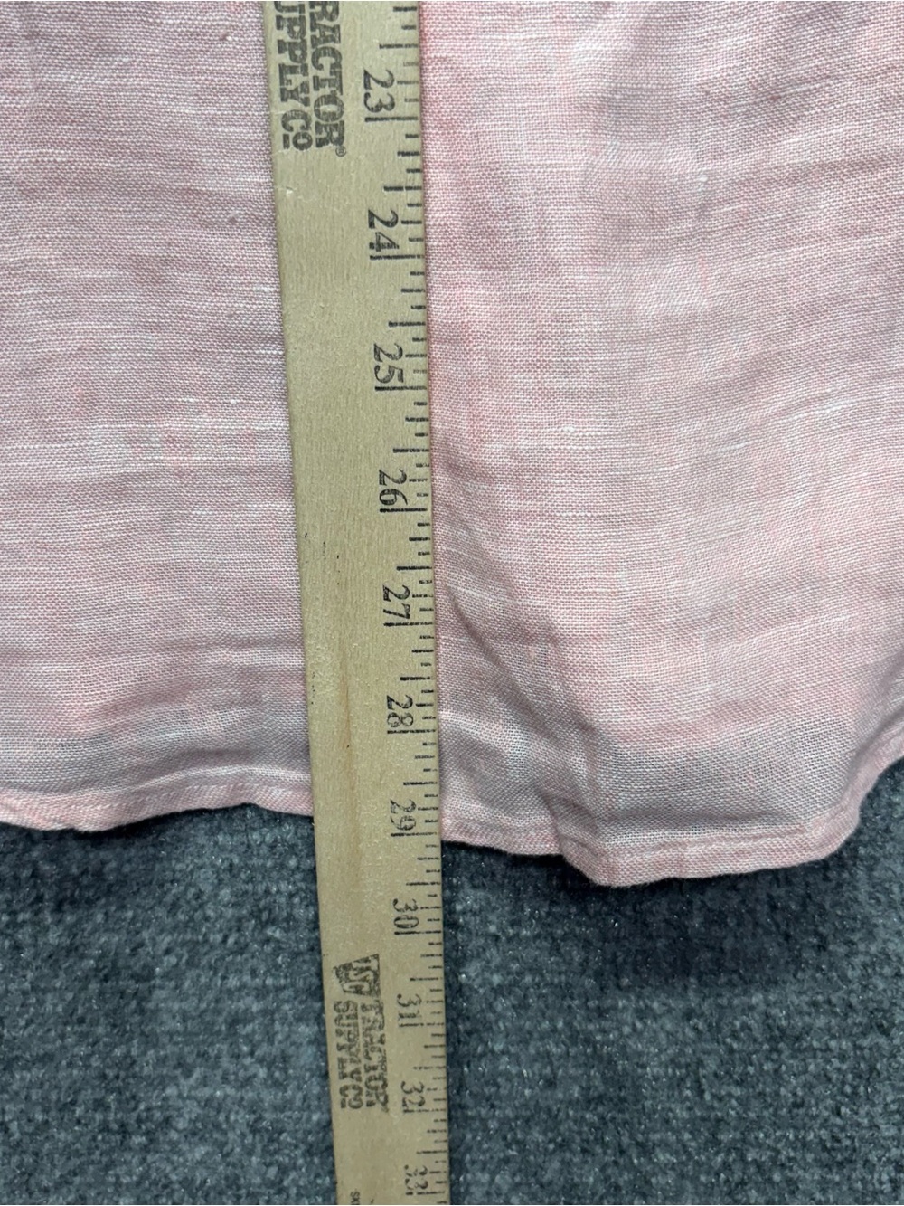 Thom Aaron Shirt Mens L Pink 100% Linen Short Sleeve Button Up Beach NEW - Picture 7 of 7